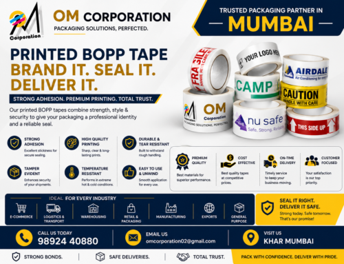 Printed BOPP Tape – Brand Your Packaging with OM Corporation in Khar Mumbai